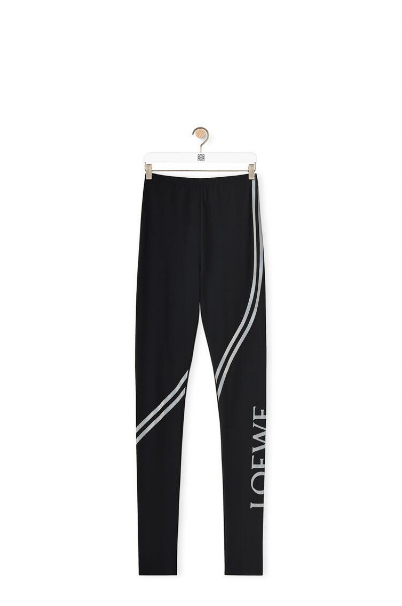 Leggins Loewe LOEWE leggings in polyamide Mujer Negras | 134GXFOKA