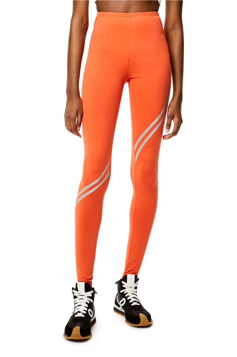 Leggins Loewe LOEWE leggings in polyamide Mujer Naranjas | 384TPLKNX