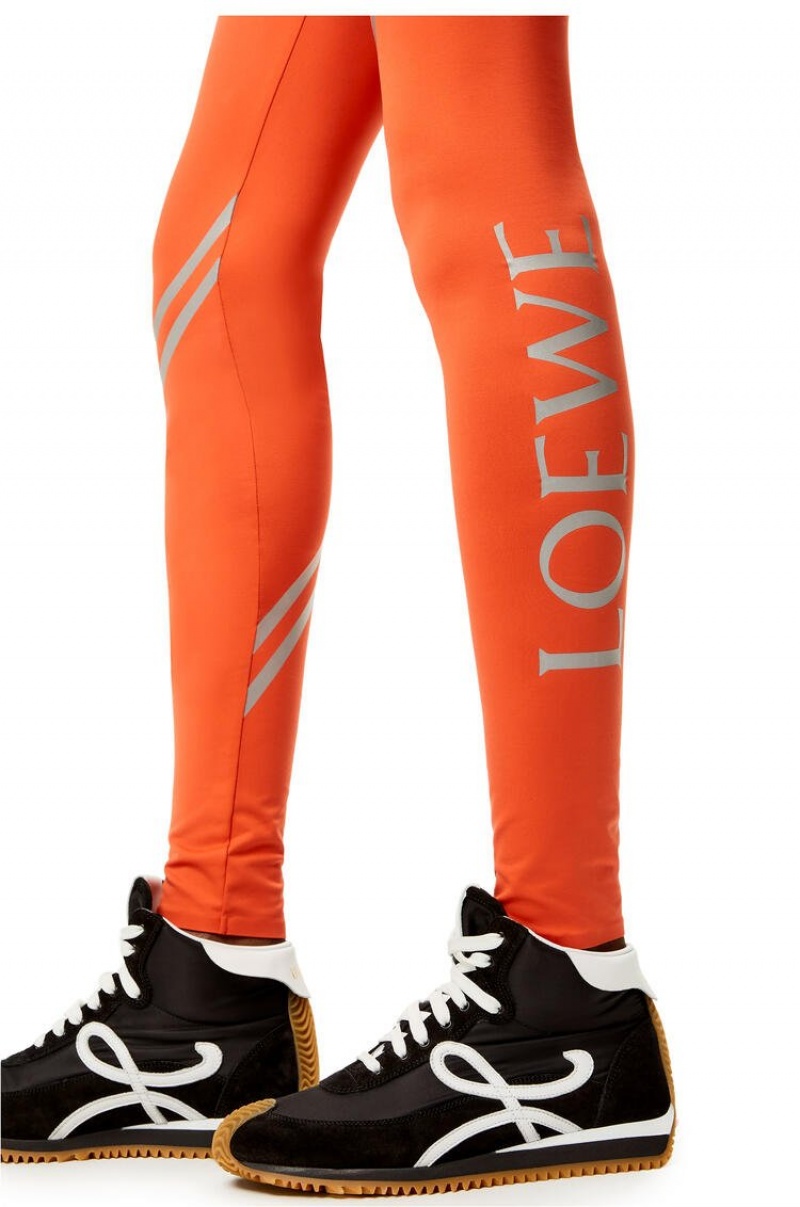 Leggins Loewe LOEWE leggings in polyamide Mujer Naranjas | 384TPLKNX