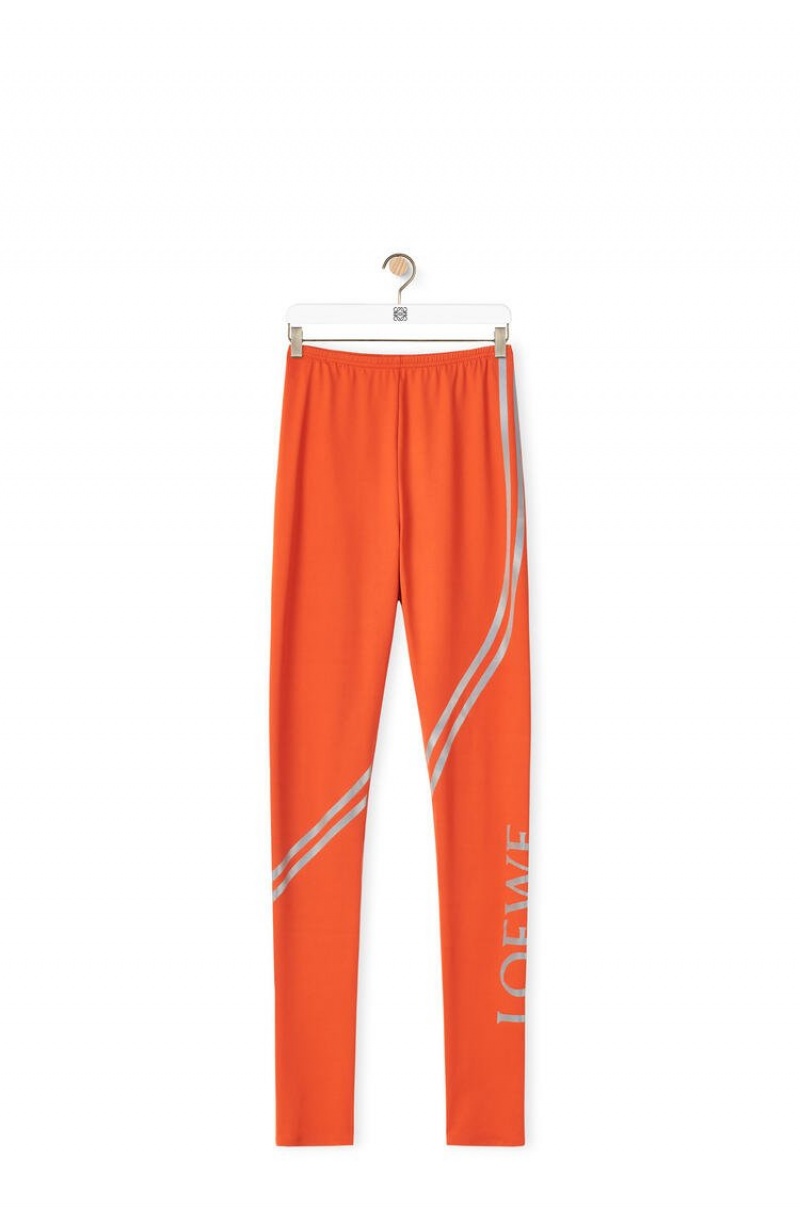 Leggins Loewe LOEWE leggings in polyamide Mujer Naranjas | 384TPLKNX