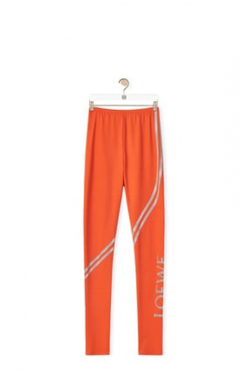 Leggins Loewe LOEWE leggings in polyamide Mujer Naranjas | 384TPLKNX