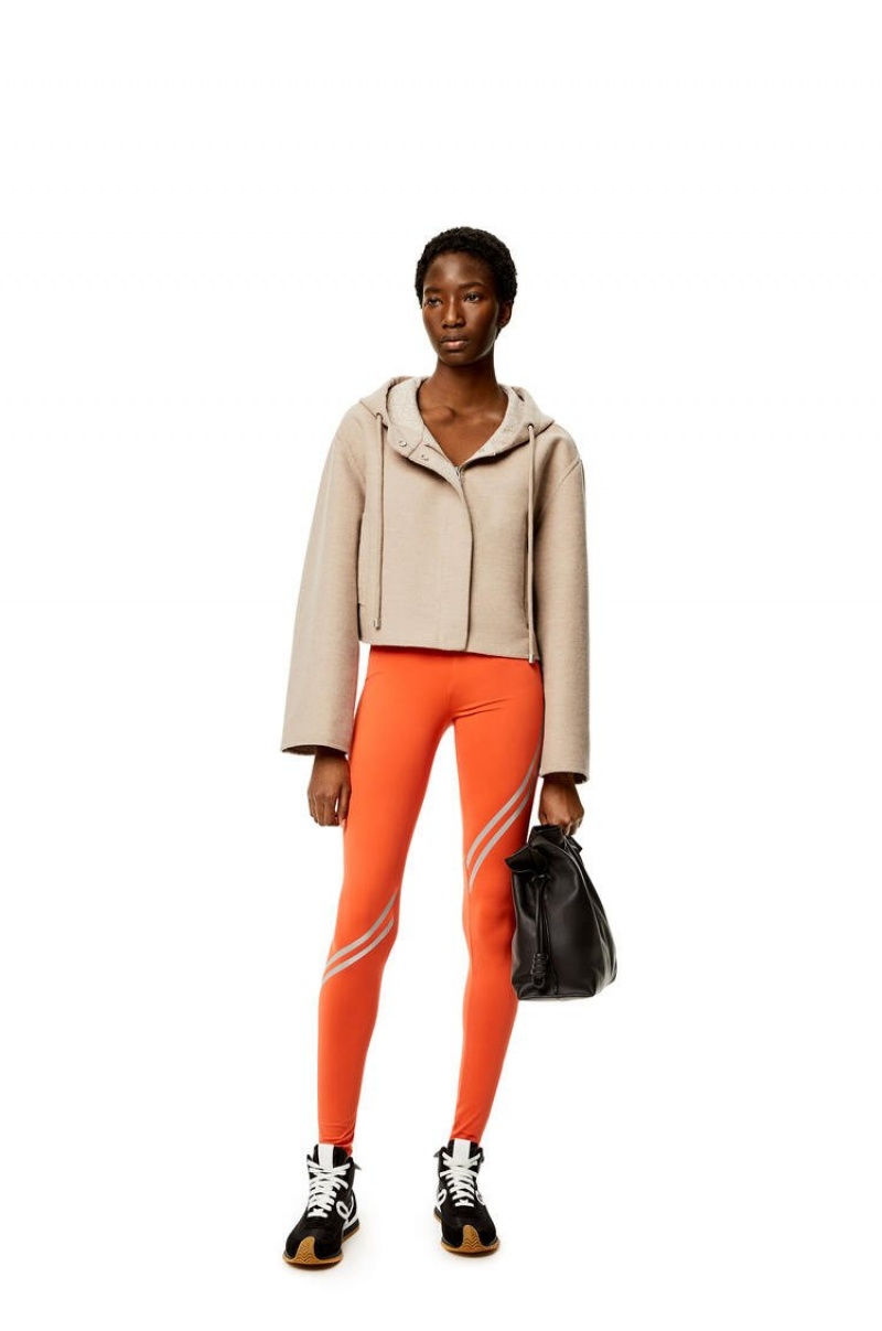 Leggins Loewe LOEWE leggings in polyamide Mujer Naranjas | 384TPLKNX