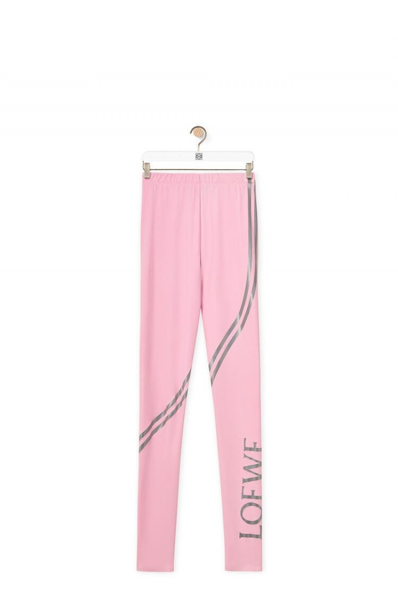 Leggins Loewe LOEWE leggings in polyamide and elastane Mujer Rosas | 180VQFPBE