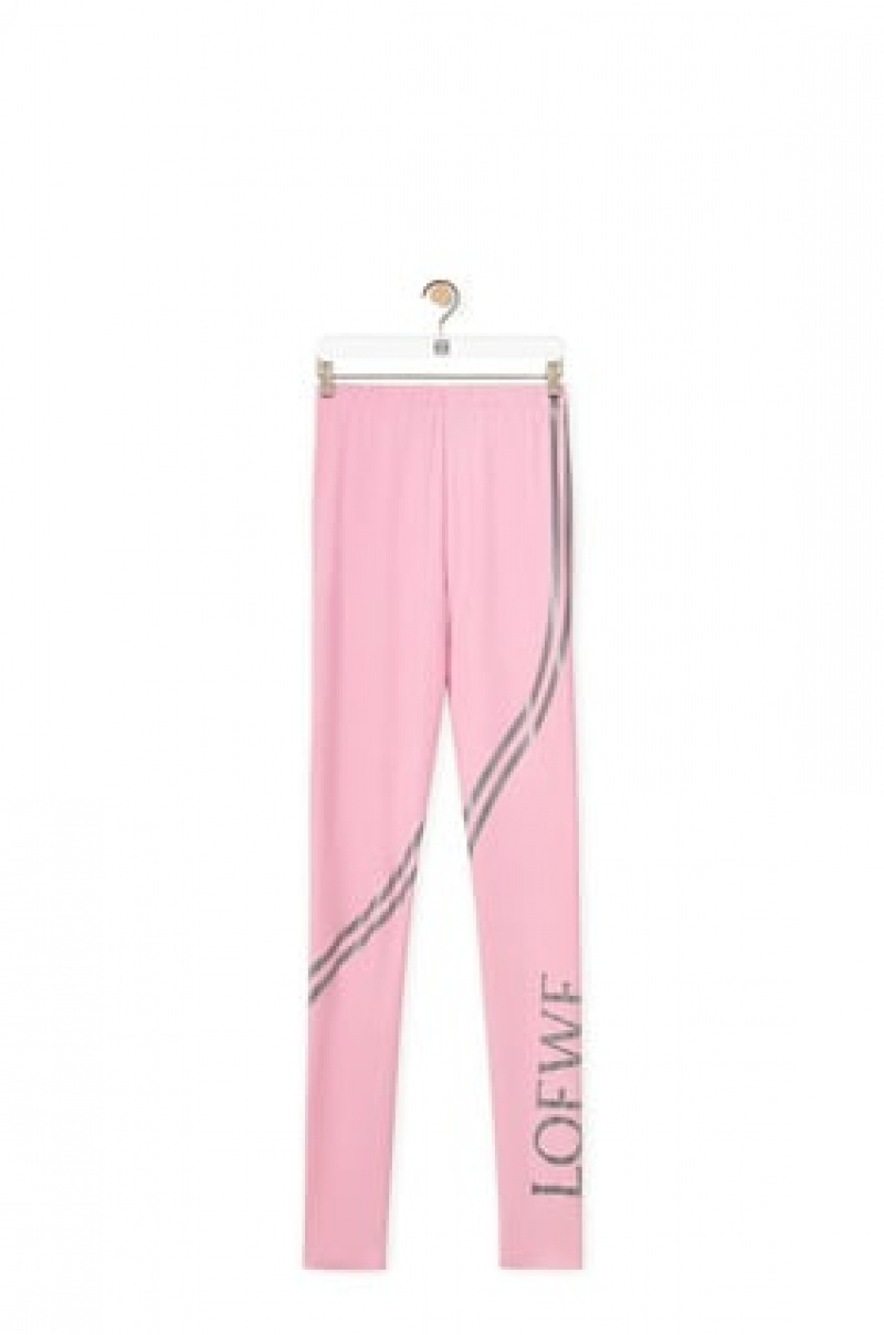 Leggins Loewe LOEWE leggings in polyamide and elastane Mujer Rosas | 180VQFPBE