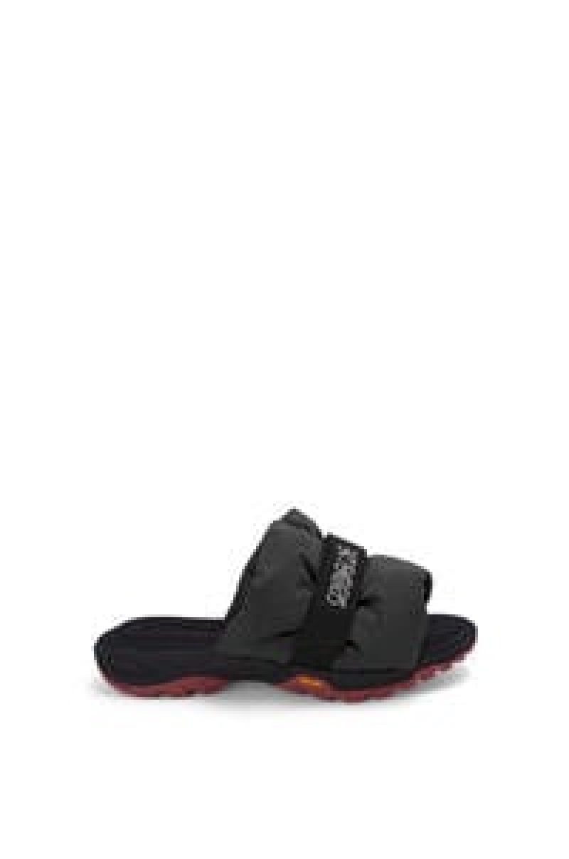 Mocasines Loewe Plisado slide in nylon Hombre Rosas | 268JETWZH