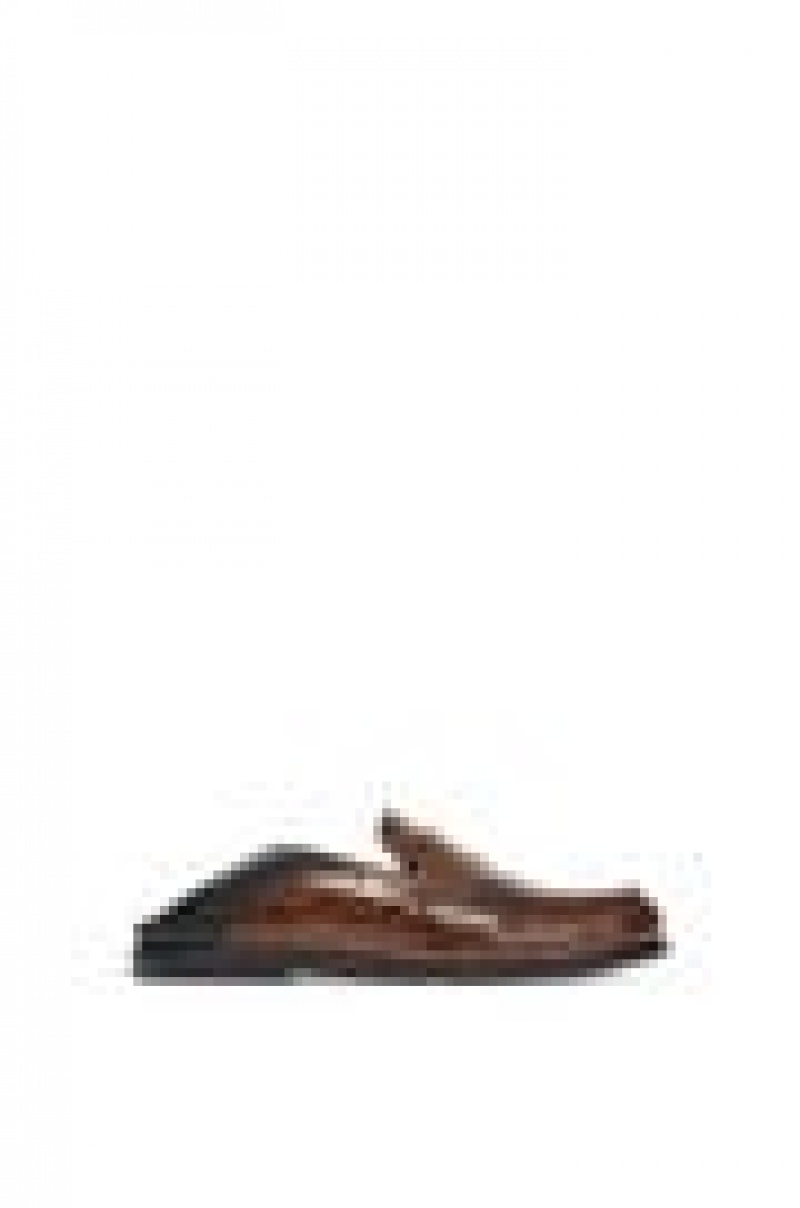 Mocasines Loewe Slip on loafer in calfskin Hombre Marrones Negras | 091YZROEH