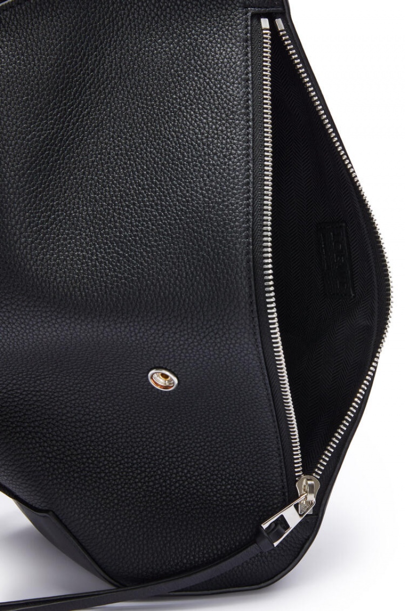 Mochilas Loewe Anton sling in soft grained calfskin Hombre Negras | 863ISLCKV