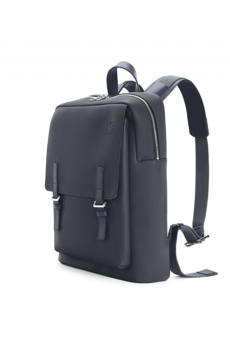 Mochilas Loewe Military Backpack in soft grained calfskin Hombre Anthracite | 427QPYSXD