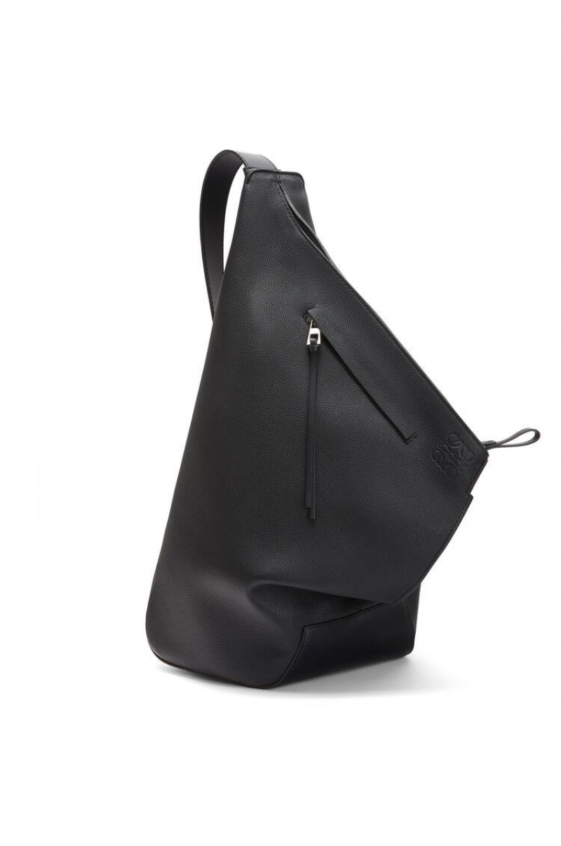 Mochilas Loewe Small Anton backpack in soft grained calfskin Hombre Negras | 528ZUINFQ