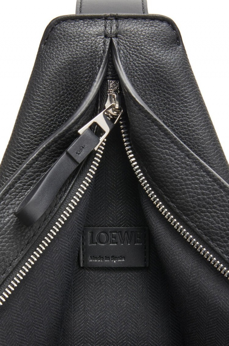 Mochilas Loewe Small Anton backpack in soft grained calfskin Hombre Negras | 528ZUINFQ