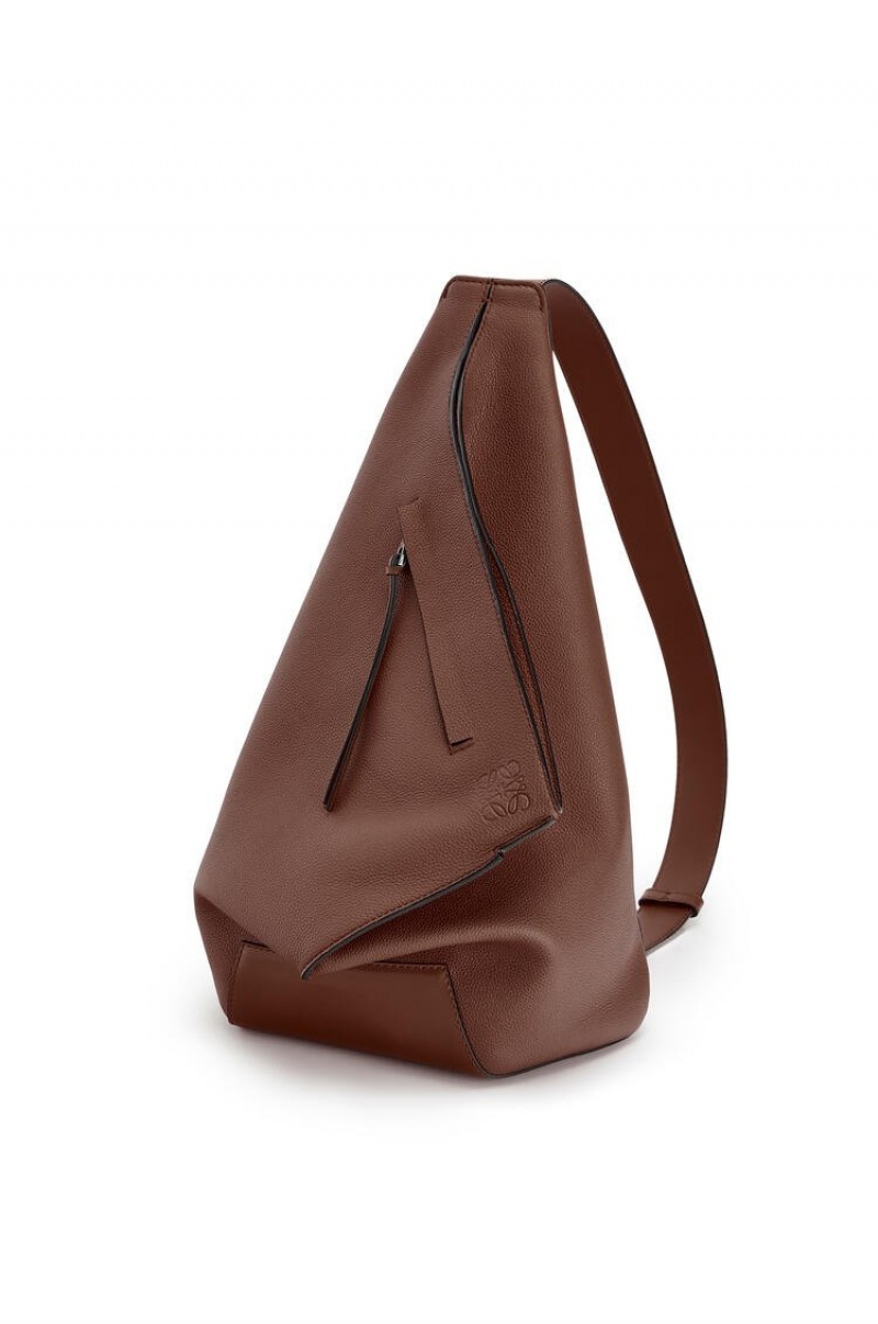 Mochilas Loewe Small Anton backpack in soft grained calfskin Hombre Cognac | 904QPUWJM