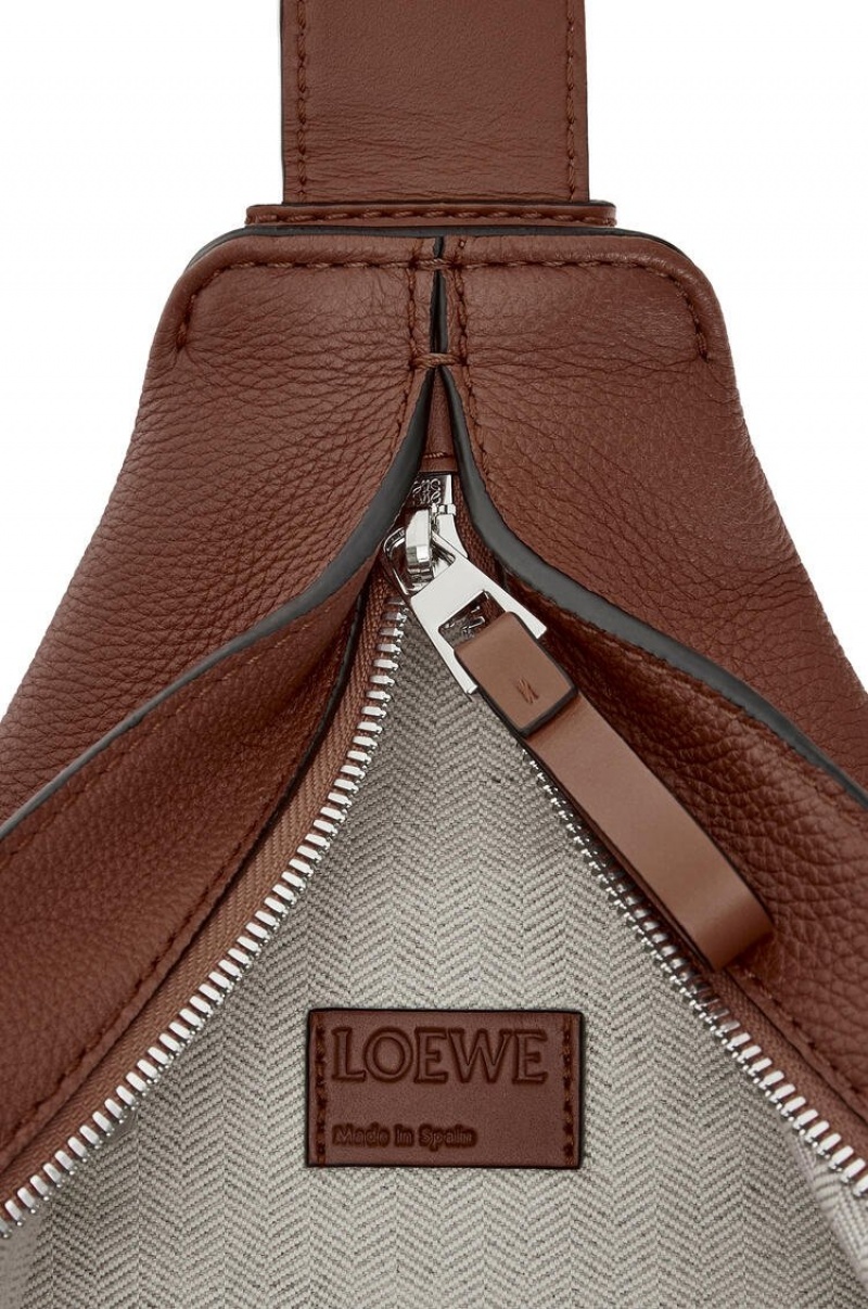 Mochilas Loewe Small Anton backpack in soft grained calfskin Hombre Cognac | 904QPUWJM