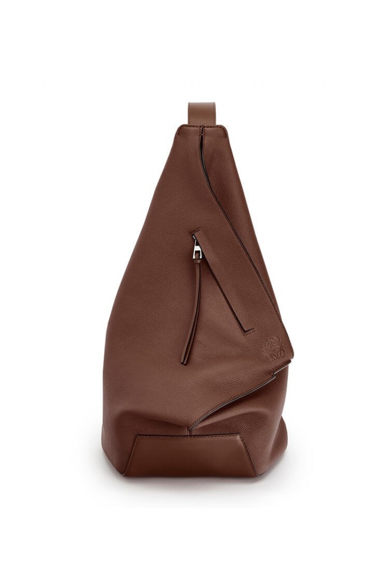 Mochilas Loewe Small Anton backpack in soft grained calfskin Hombre Cognac | 904QPUWJM