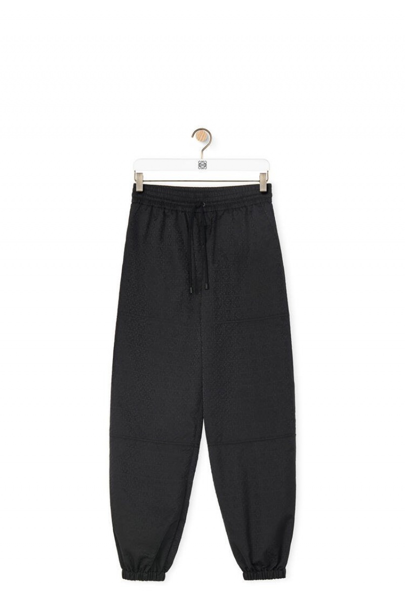 Pantalones Loewe Anagram tracksuit trousers in nylon Mujer Negras | 623GYLAST