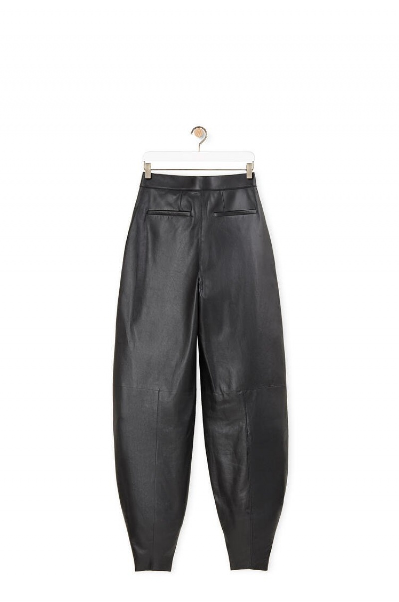 Pantalones Loewe Balloon trousers in nappa Mujer Negras | 982PBEOLK