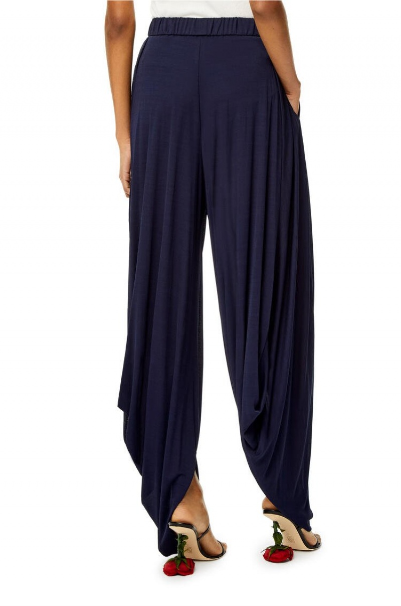 Pantalones Loewe Balloon trousers in viscose Mujer Night | 875ZIAWYR