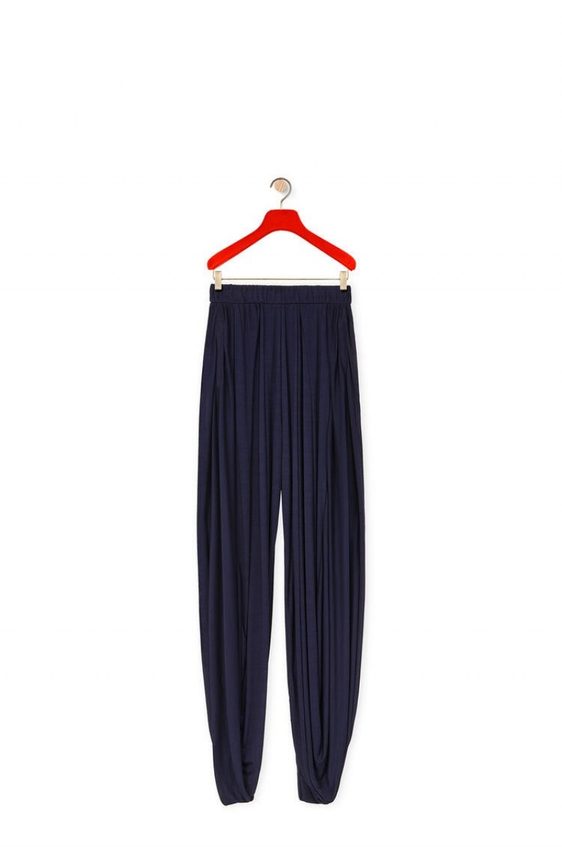 Pantalones Loewe Balloon trousers in viscose Mujer Night | 875ZIAWYR