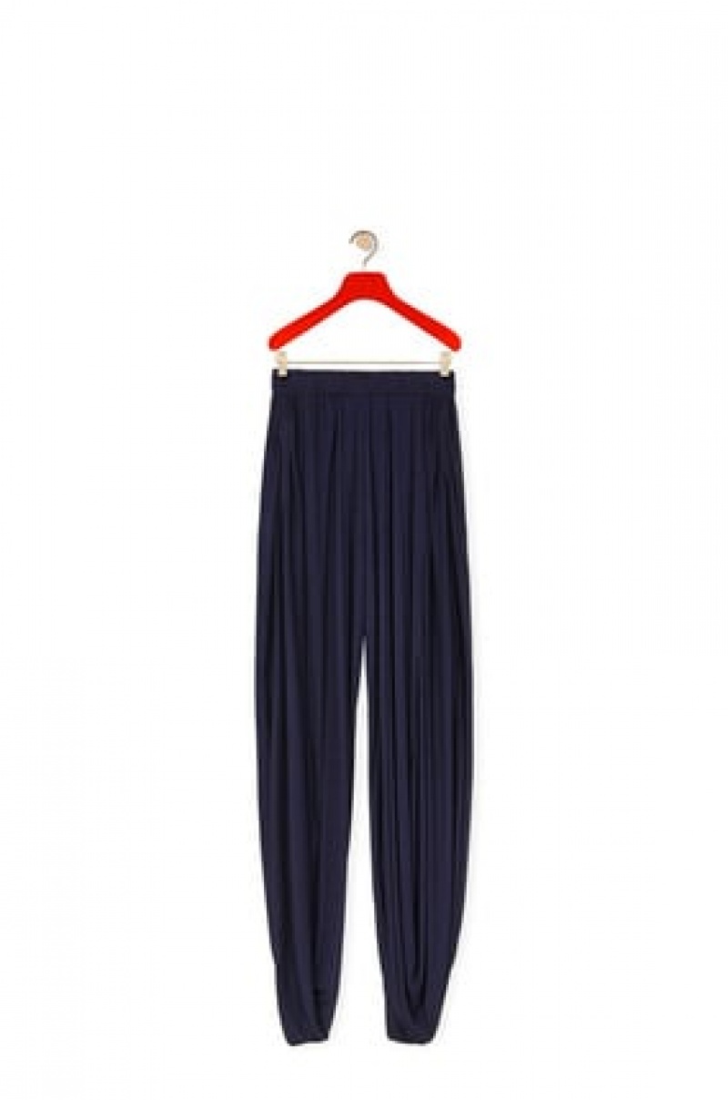 Pantalones Loewe Balloon trousers in viscose Mujer Night | 875ZIAWYR