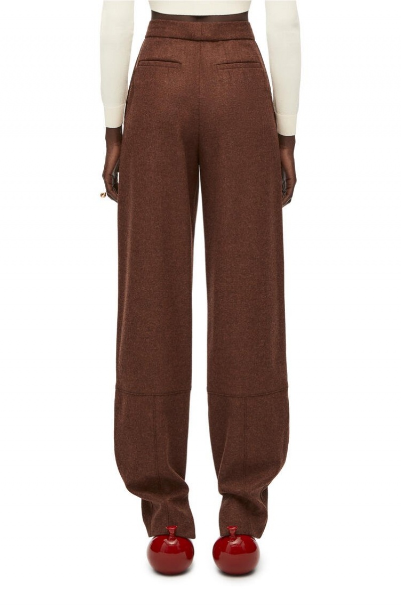 Pantalones Loewe Balloon trousers in wool Mujer Rojas | 486ZAHSET