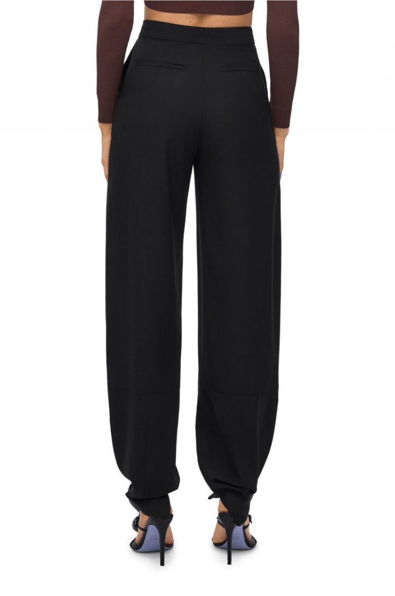 Pantalones Loewe Balloon trousers in wool Mujer Negras | 134YDOJWN