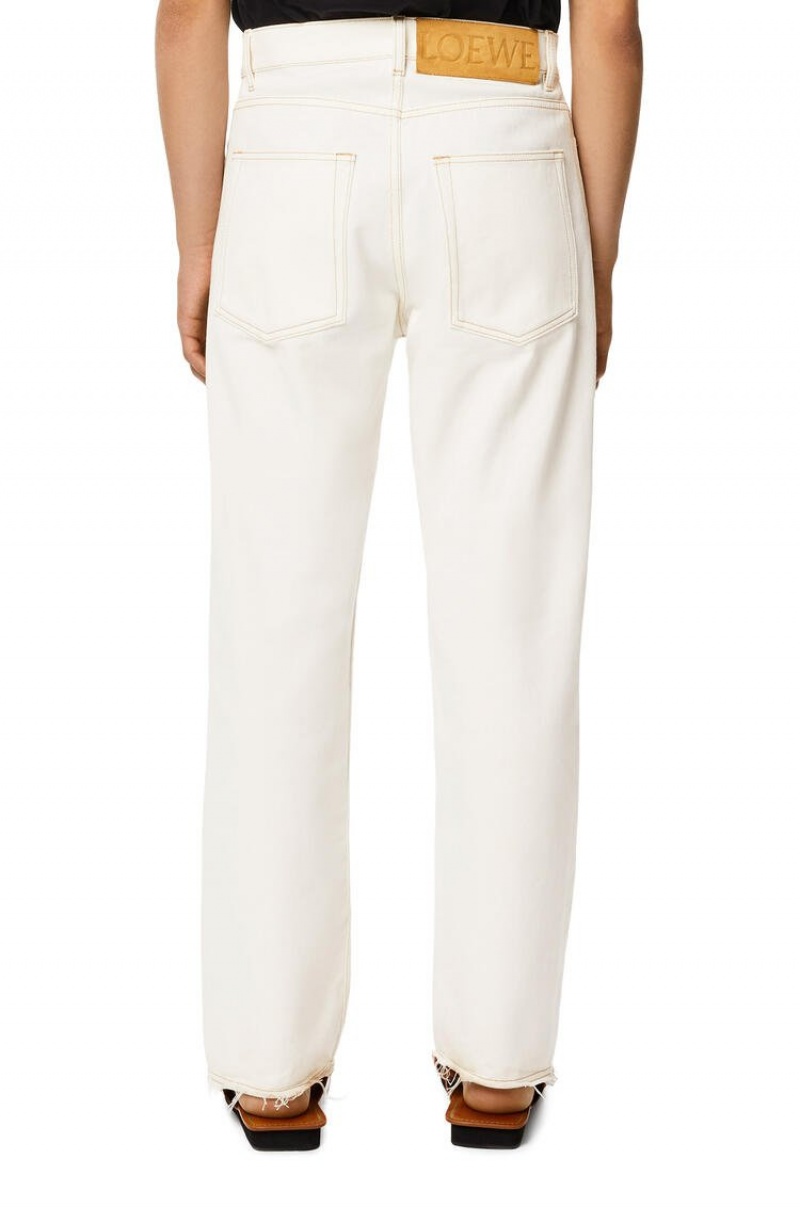 Pantalones Loewe Boot cut trousers in denim Hombre Blancas | 960BTROIF