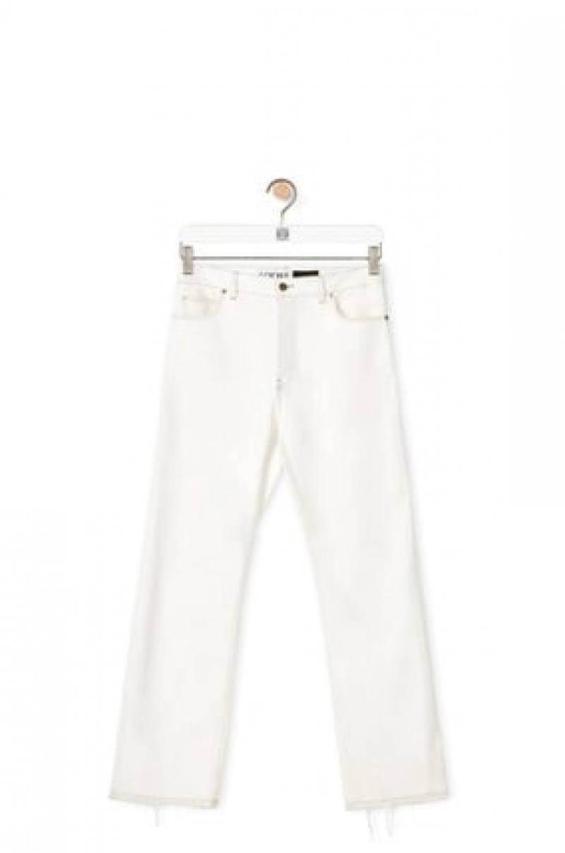 Pantalones Loewe Boot cut trousers in denim Hombre Blancas | 960BTROIF