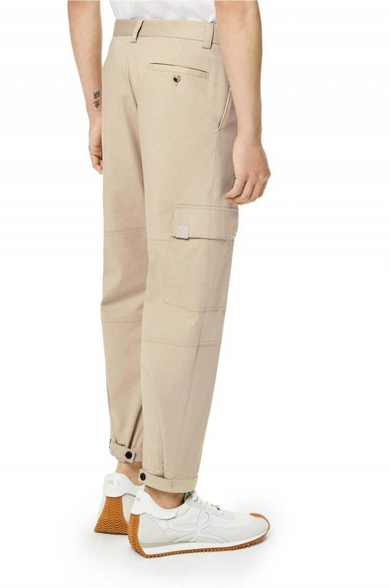 Pantalones Loewe Cargo trousers in cotton Hombre Gris | 285OMSVCF