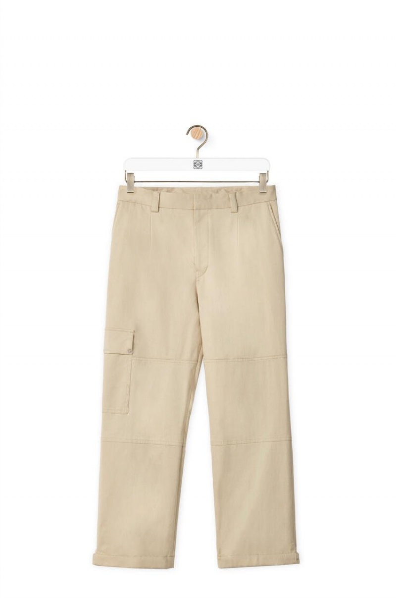 Pantalones Loewe Cargo trousers in cotton Hombre Gris | 285OMSVCF