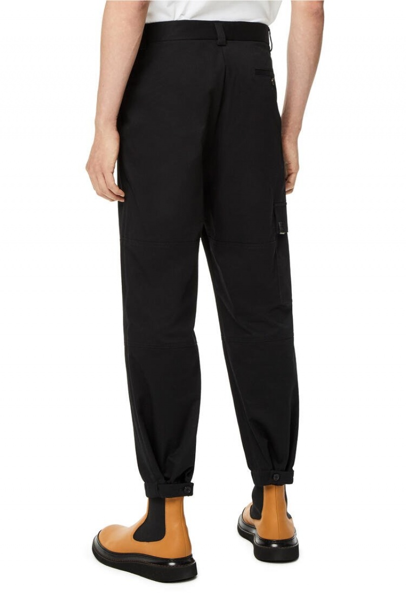 Pantalones Loewe Cargo trousers in cotton Hombre Negras | 801XRCPKM