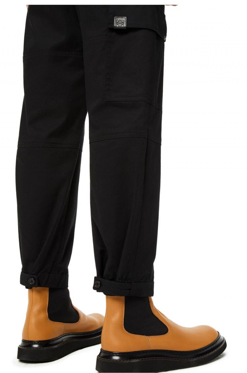 Pantalones Loewe Cargo trousers in cotton Hombre Negras | 801XRCPKM