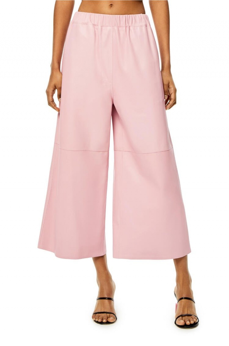 Pantalones Loewe Cropped elasticated trousers Mujer Peony | 043VDXBKG