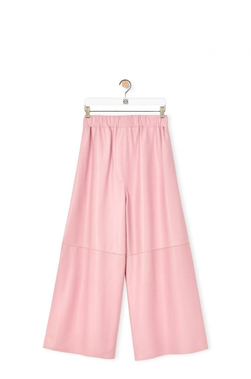 Pantalones Loewe Cropped elasticated trousers Mujer Peony | 043VDXBKG