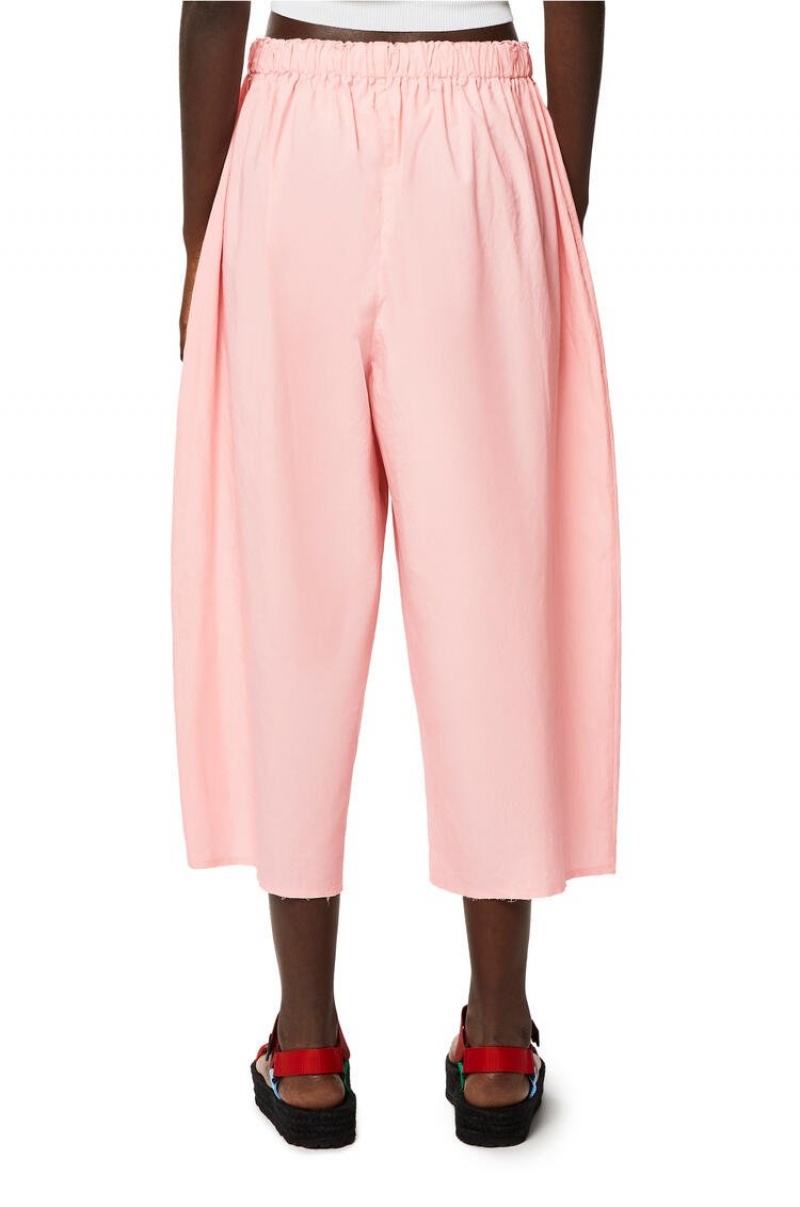 Pantalones Loewe Cropped trousers in cotton Mujer Dahlia | 162MXOYPF