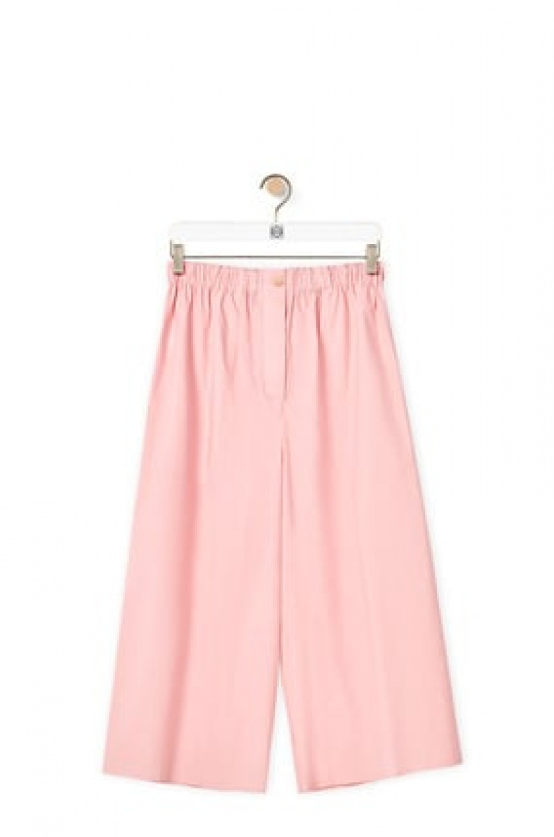 Pantalones Loewe Cropped trousers in cotton Mujer Dahlia | 162MXOYPF