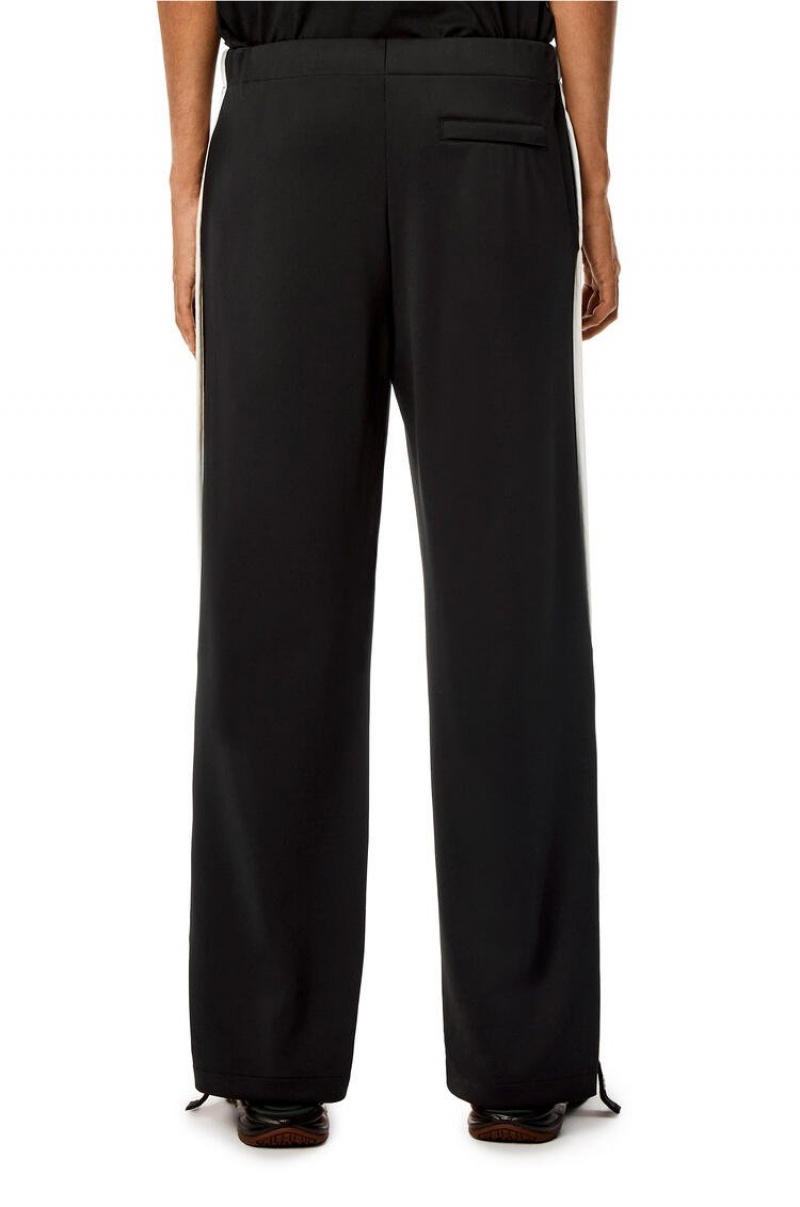 Pantalones Loewe Jogging trousers in technical jersey Hombre Azul Marino Negras | 062XKQBOZ