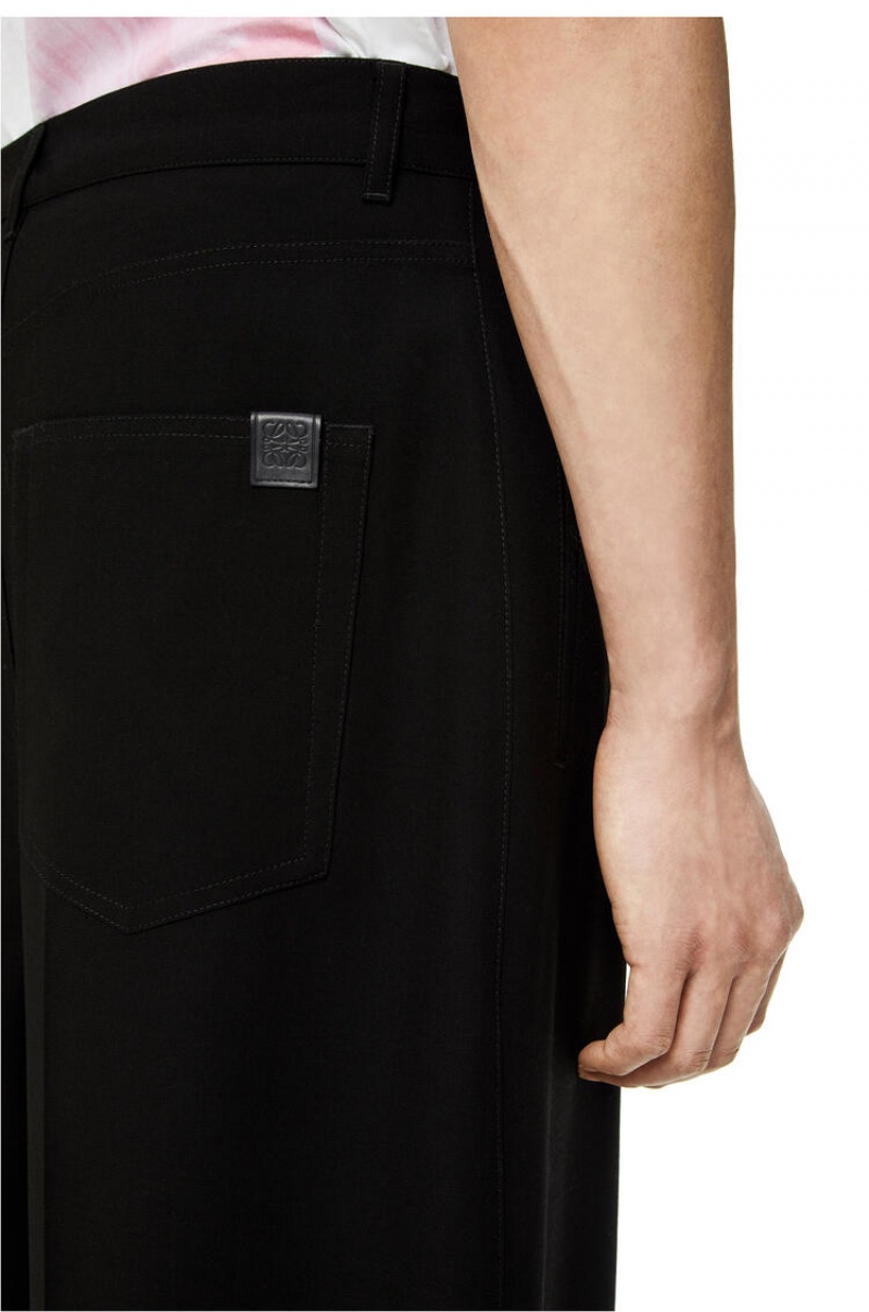 Pantalones Loewe Single pleat trousers in wool Hombre Negras | 764LXUJSA