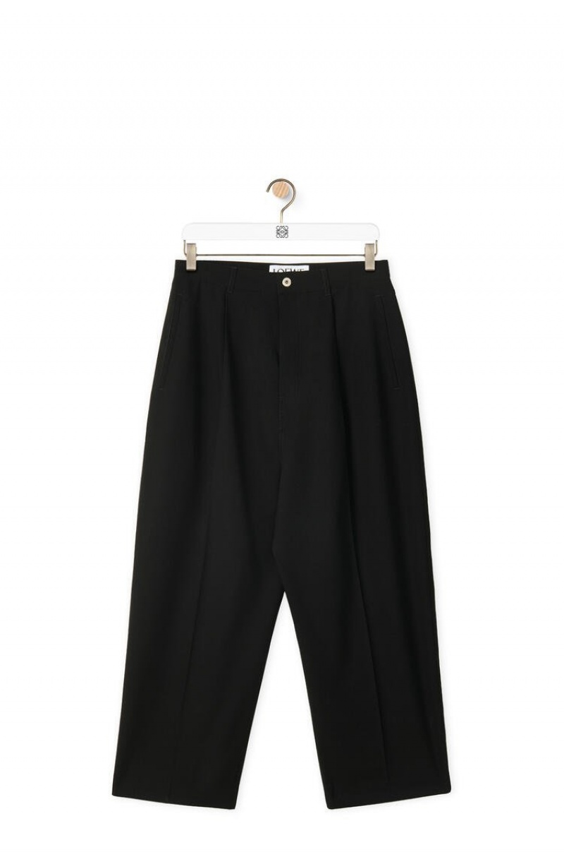 Pantalones Loewe Single pleat trousers in wool Hombre Negras | 764LXUJSA