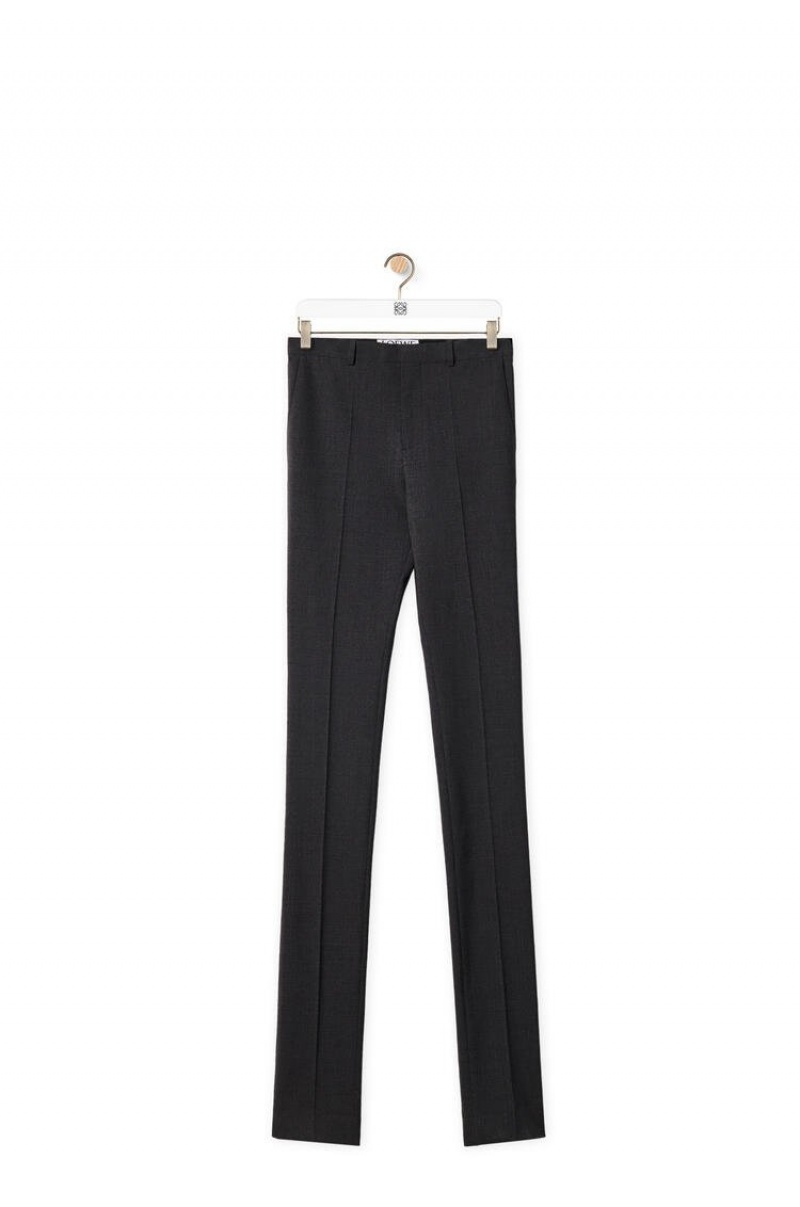 Pantalones Loewe Tailored skinny trousers in wool Hombre Charcoal | 439YBAZWX