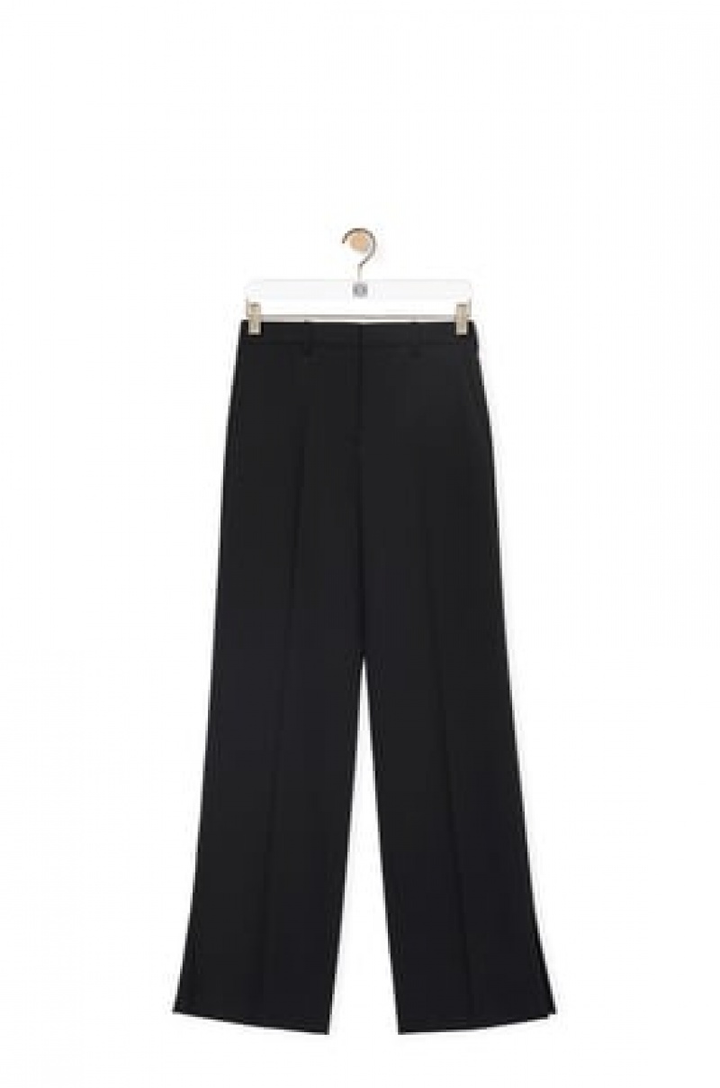 Pantalones Loewe Tailored trousers in wool Mujer Negras | 069BPRIYQ