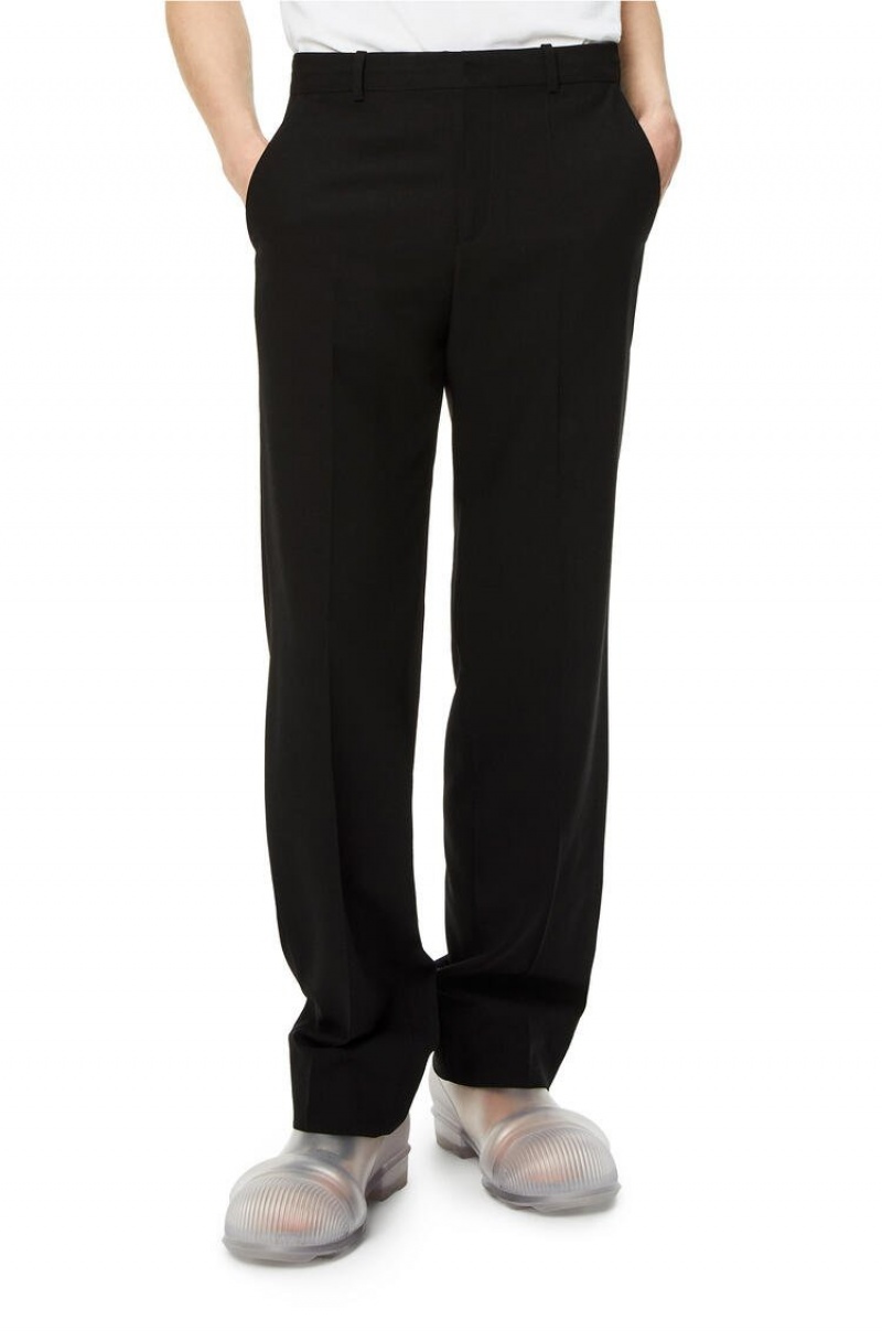 Pantalones Loewe Tailored trousers in wool Hombre Negras | 732UYISTZ