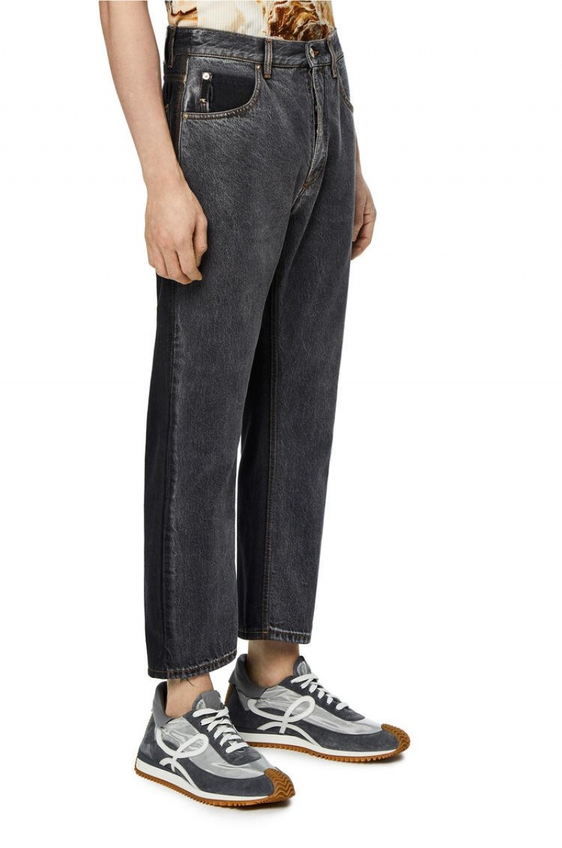 Pantalones Loewe Trousers in faded denim Hombre Negras | 149MQTXLP