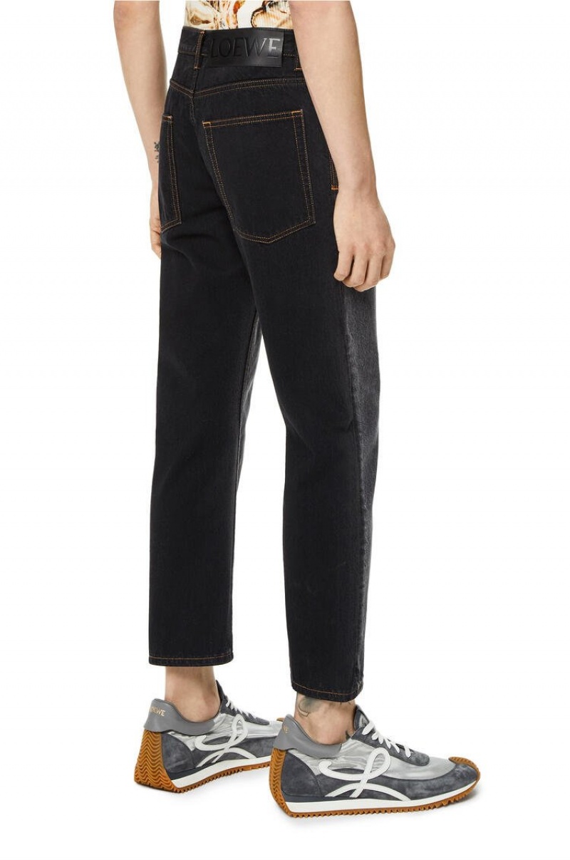 Pantalones Loewe Trousers in faded denim Hombre Negras | 149MQTXLP