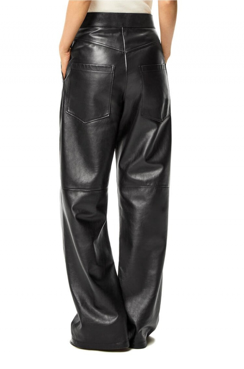 Pantalones Loewe Trousers in nappa Mujer Negras | 274MJQXVE