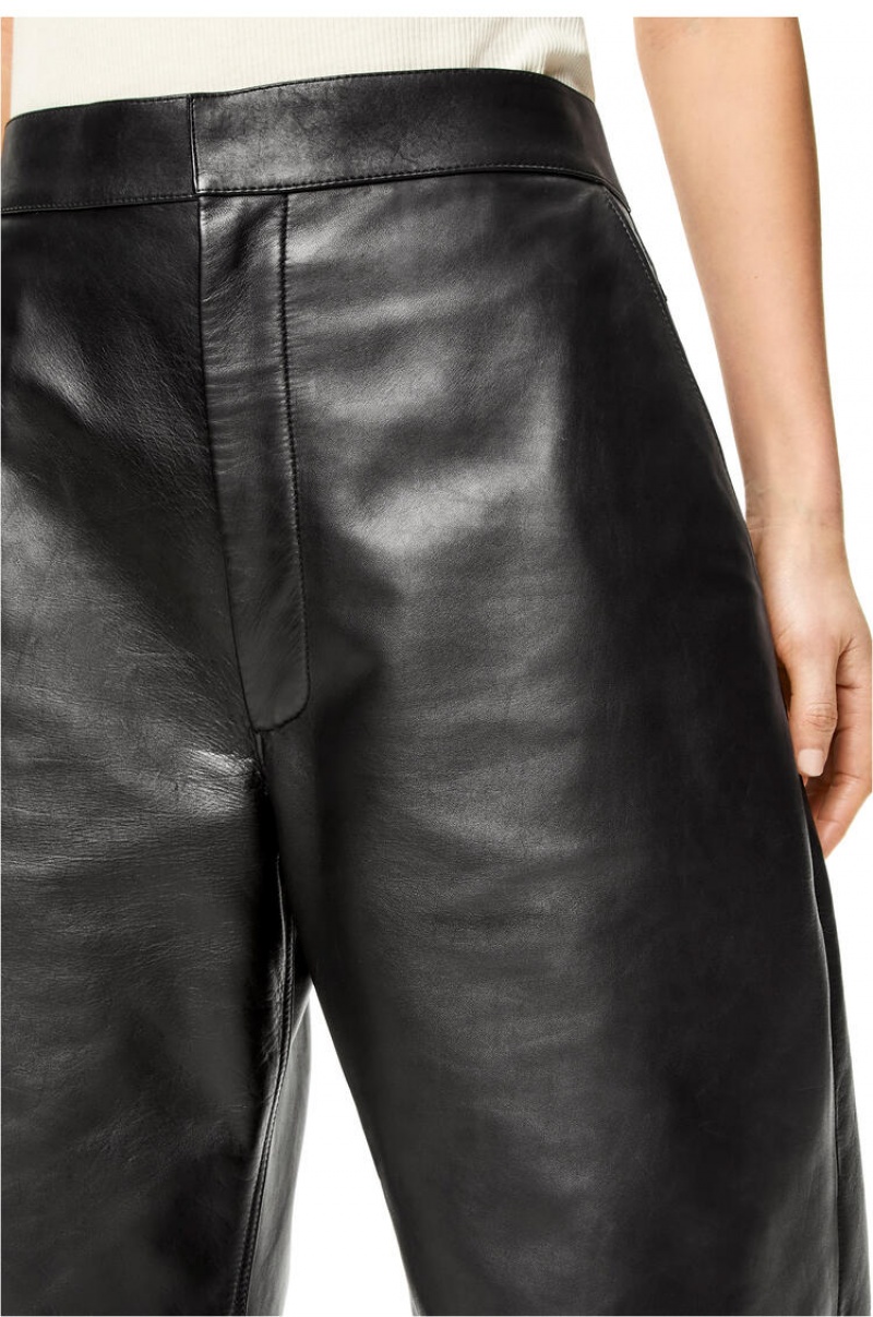 Pantalones Loewe Trousers in nappa Mujer Negras | 274MJQXVE