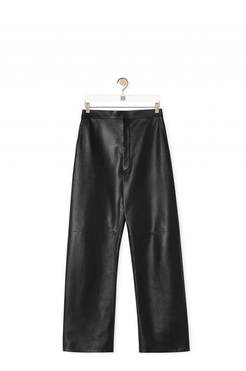 Pantalones Loewe Trousers in nappa Mujer Negras | 274MJQXVE