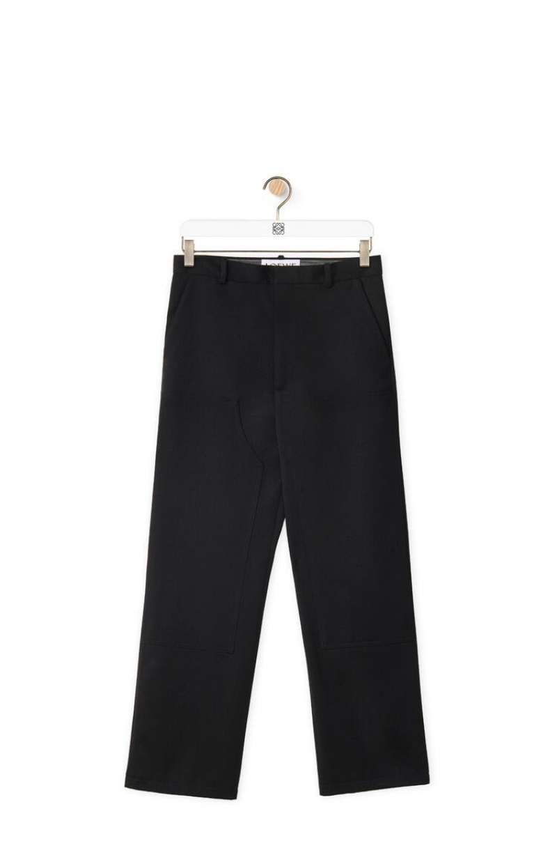 Pantalones Loewe Workwear trousers in wool Hombre Negras | 548QEMVBP