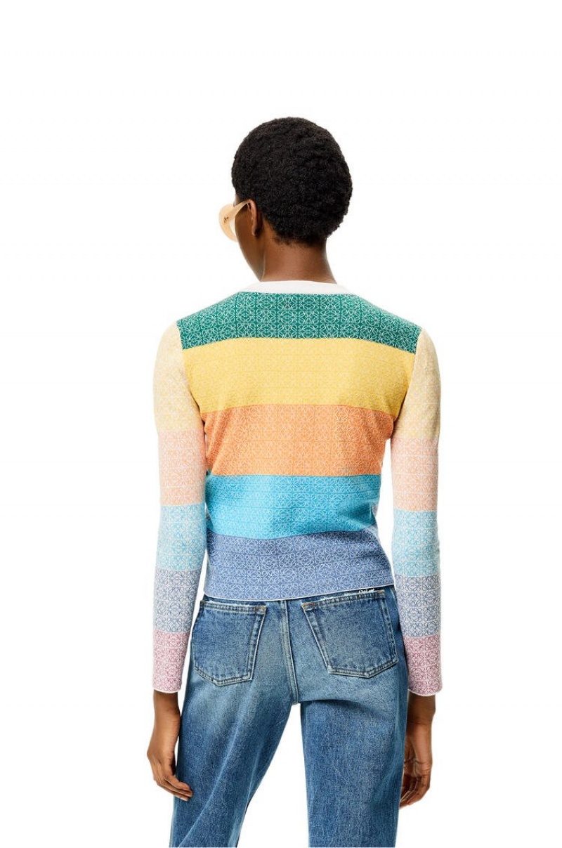 Prendas De Punto Loewe Anagram jacquard sweater in wool Mujer Multicolor | 351TQPBDS