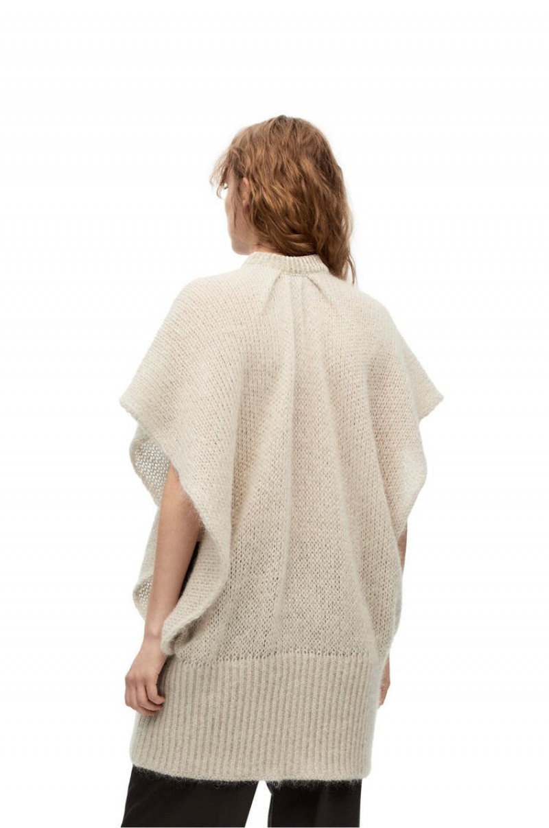 Prendas De Punto Loewe Oversize sweater in mohair Mujer Gris | 970MYCEZV