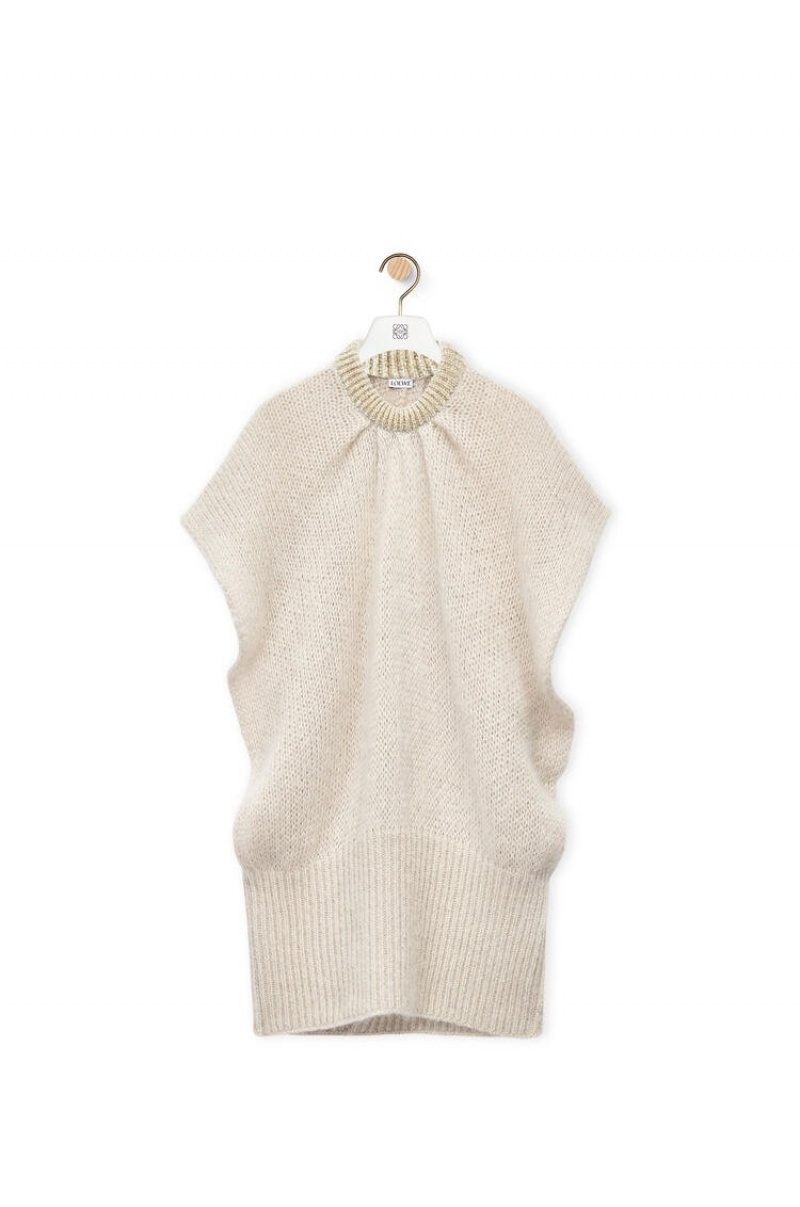 Prendas De Punto Loewe Oversize sweater in mohair Mujer Gris | 970MYCEZV