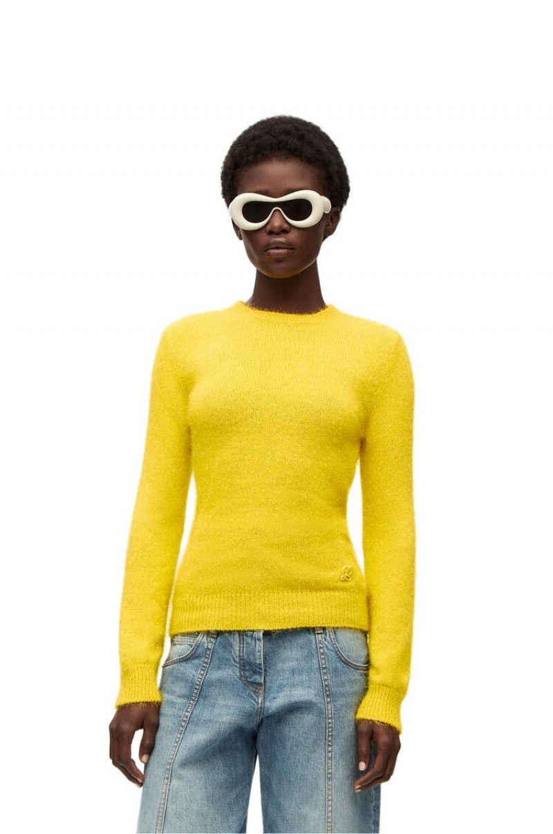 Prendas De Punto Loewe Sparkle sweater in viscose Mujer Amarillo | 905UFJLDZ